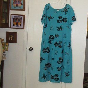 Turquoise Cotton Dress M.MAC